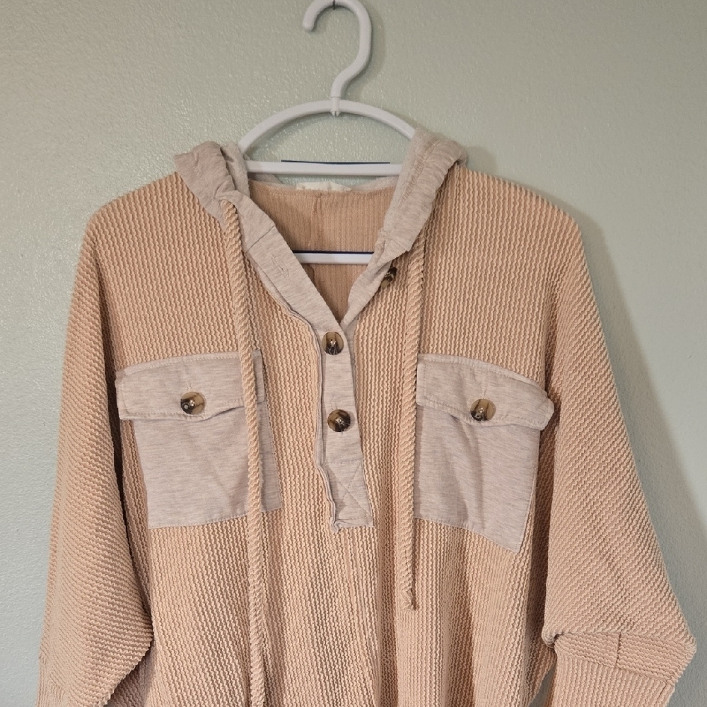 Reborn J | Tan Ribbed Hoodie Size XL